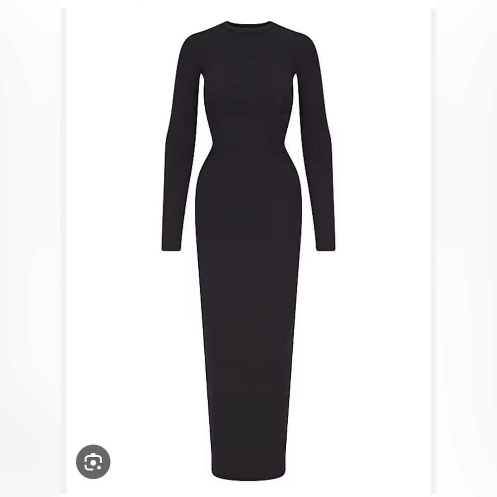 FITS EVERYBODY CREW NECK LONG SLEEVE DRESS size small - Picture 3 of 3